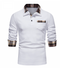 Tommy Polo | Polo à manches longues et col patchwork pour homme