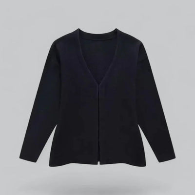 Elegante cárdigan de punto suave con cuello en V para mujer | Ideal para todas las estaciones