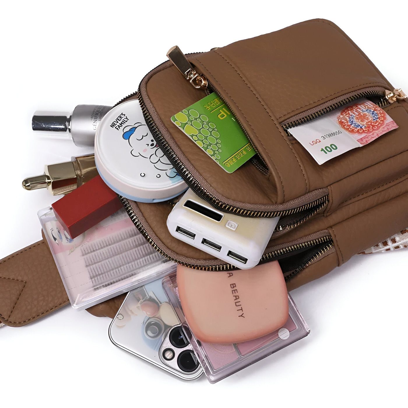 Petit sac à bandoulière pratique pour femme avec de nombreux compartiments