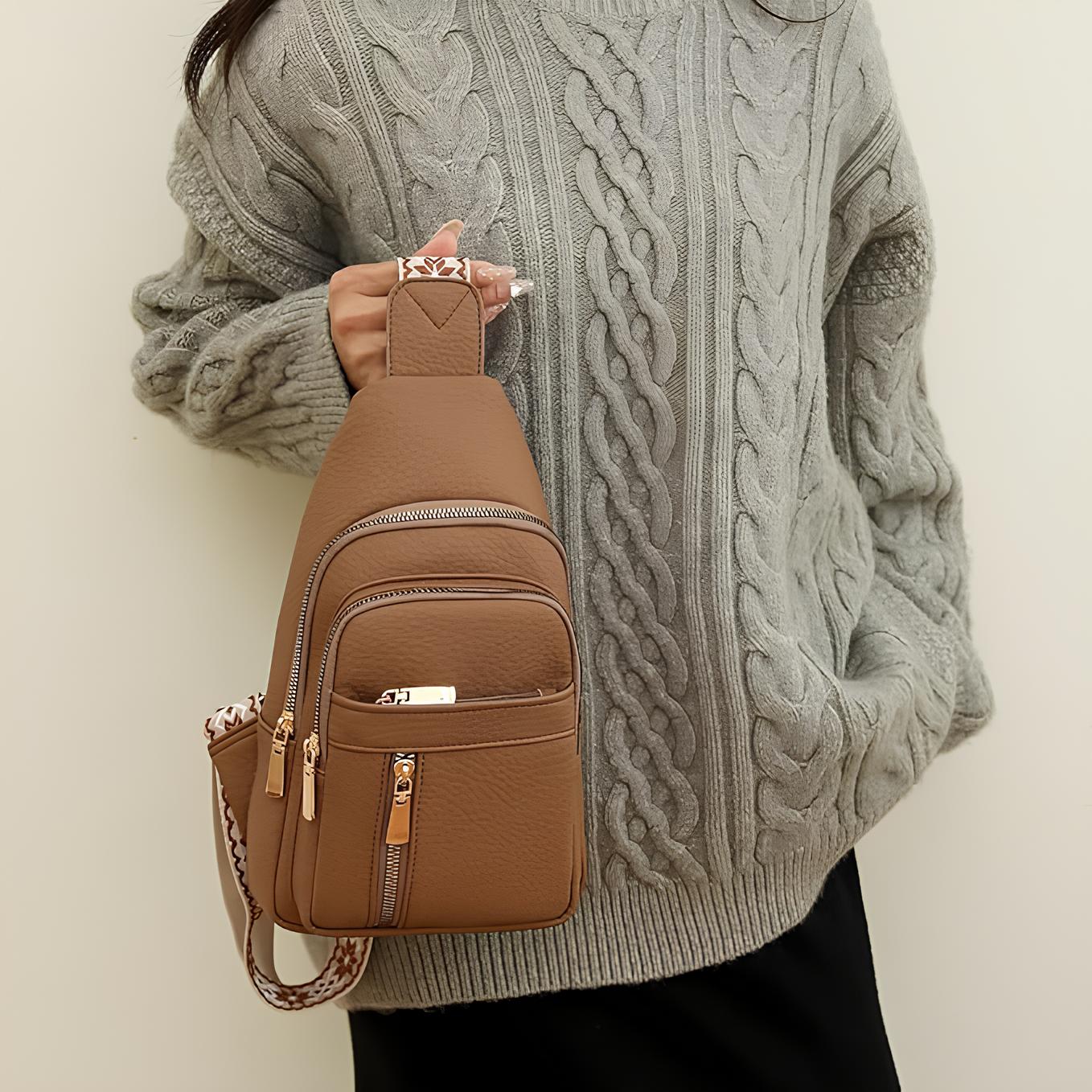 Petit sac à bandoulière pratique pour femme avec de nombreux compartiments
