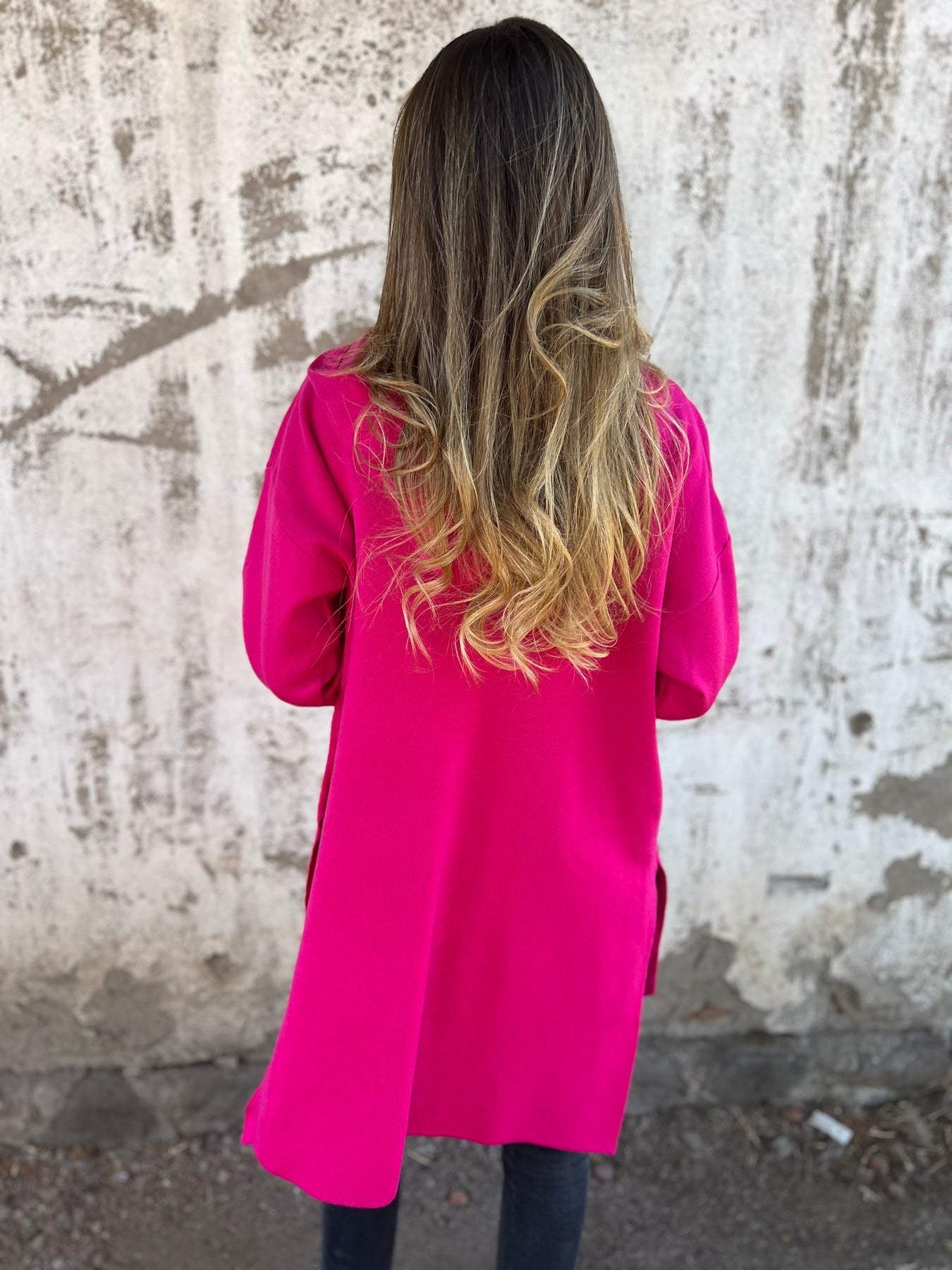 Gilet lungo da donna, tinta unita - Angelique