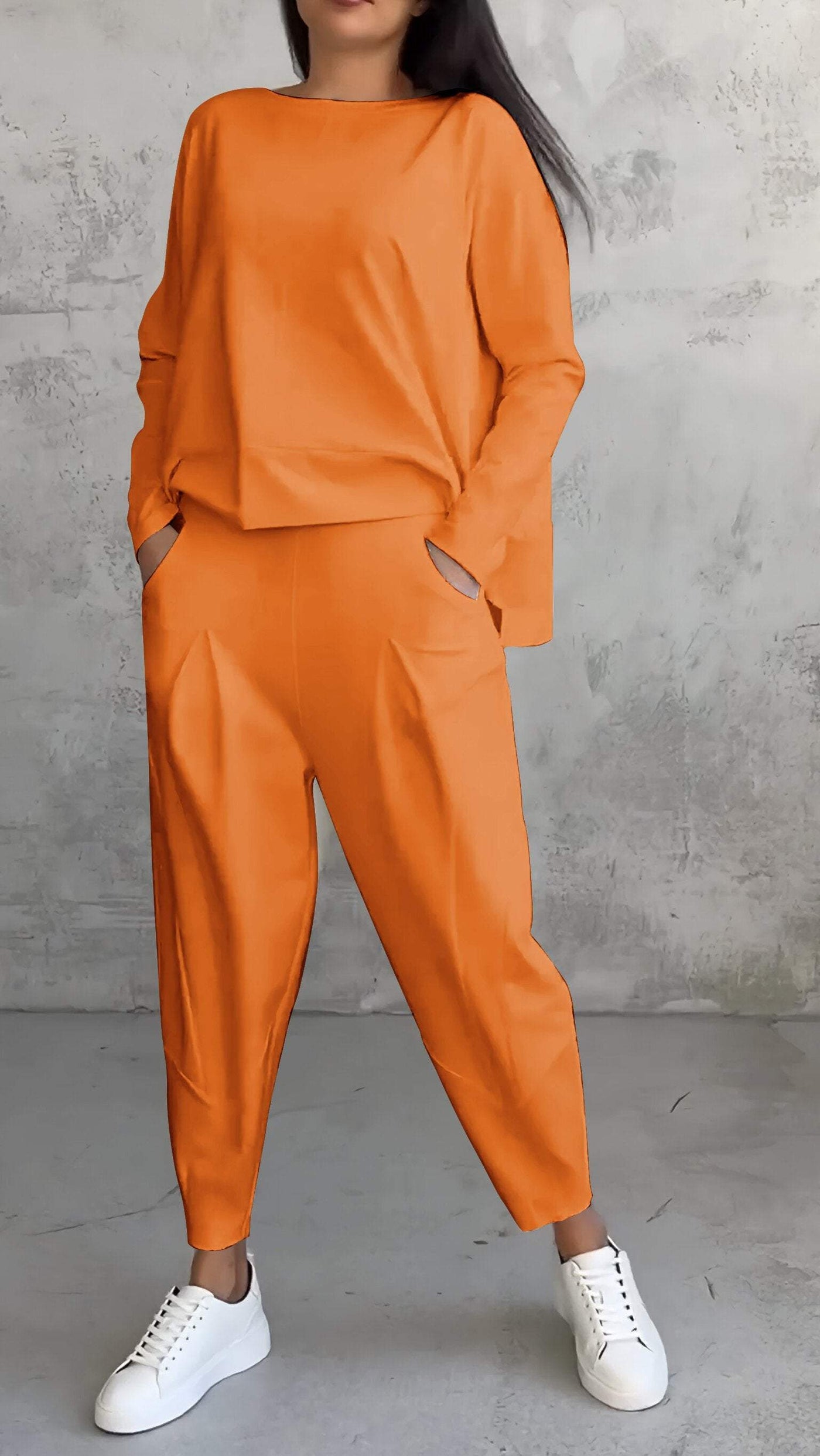 Ensemble d'été décontracté pour femme avec pull et pantalon fuselé