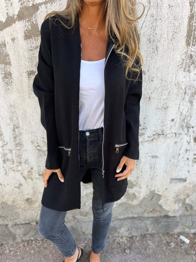 Gilet lungo da donna, tinta unita - Angelique