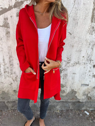 Gilet lungo da donna, tinta unita - Angelique