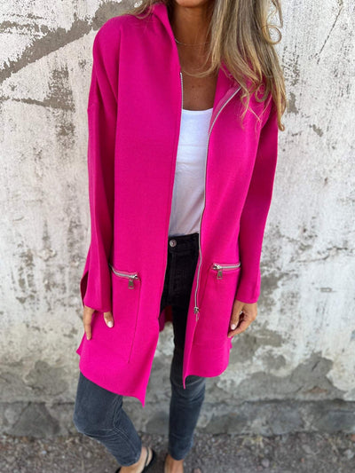 Gilet lungo da donna, tinta unita - Angelique