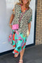 Adrie - Vestido casual con estampado de leopardo 