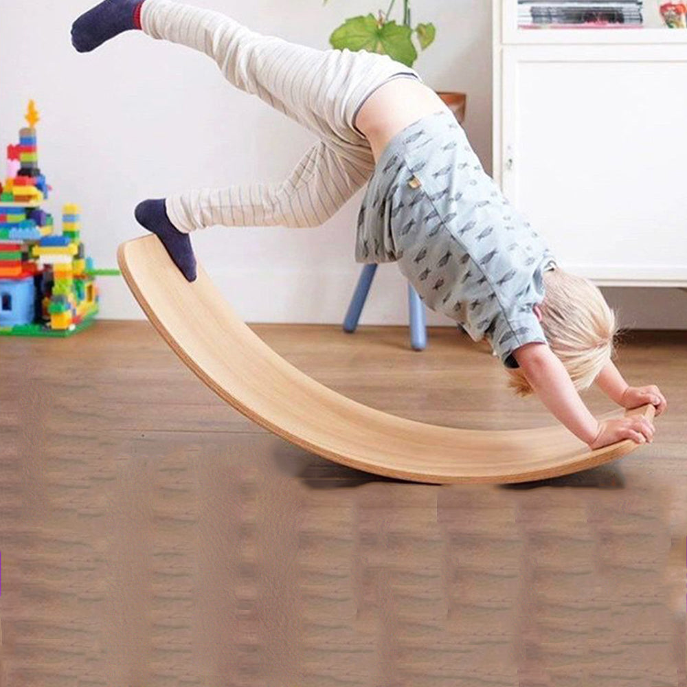 Tavola d'equilibrio, tavola d'equilibrio in legno naturale per bambini - Giocattolo aperto Montessori per il gioco creativo