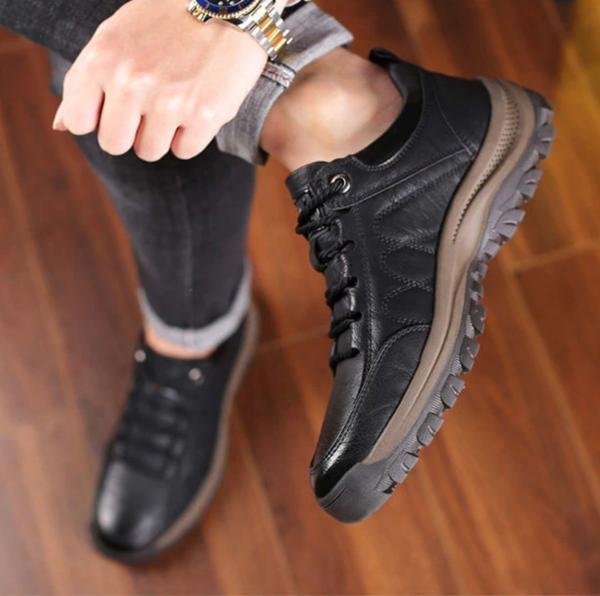 SCARPE ORTOPEDICHE DA UOMO IN PELLE