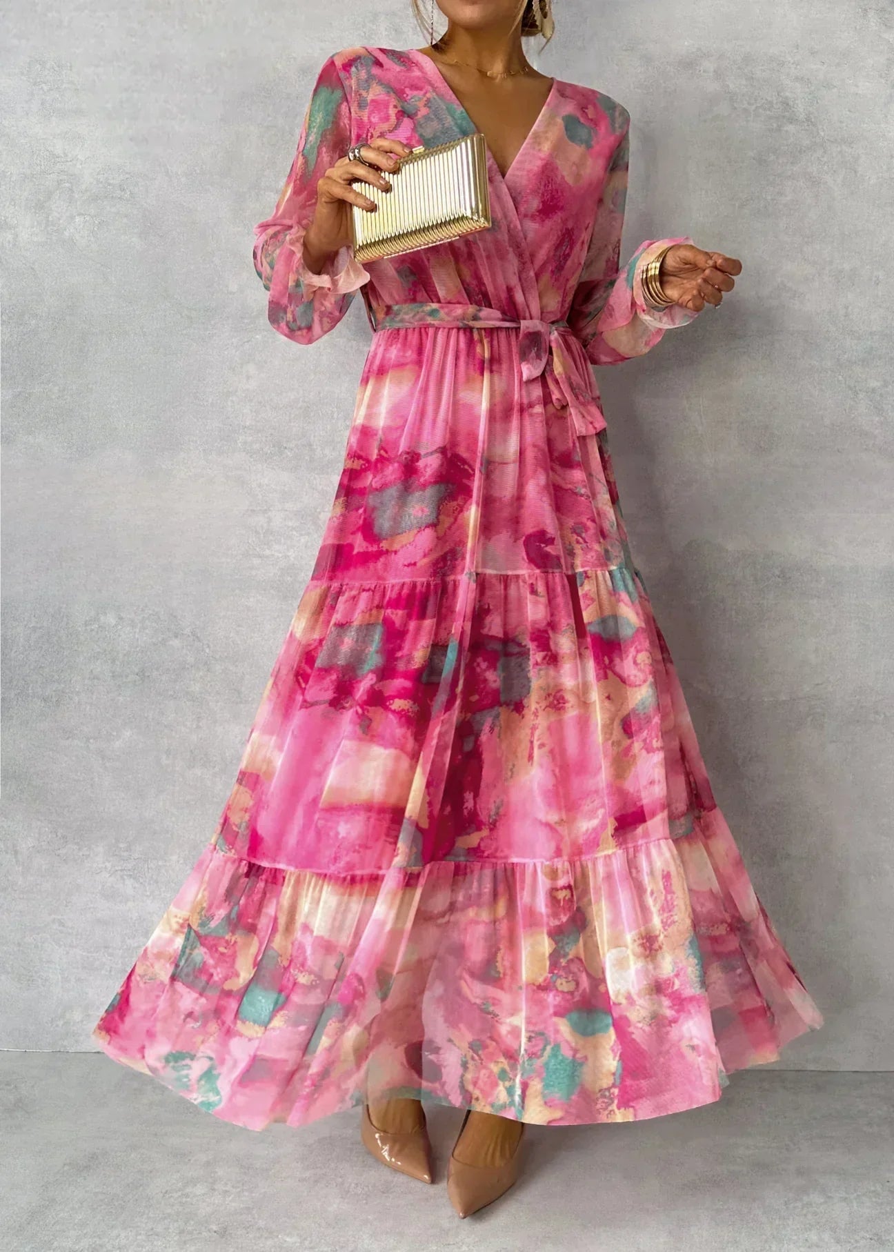 Abito estivo a maniche lunghe da donna - Moda moderna e casual