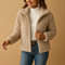 Giacca lunga in pile con collo alto da donna | Isabelle