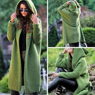 Cardigan da donna con cappuccio