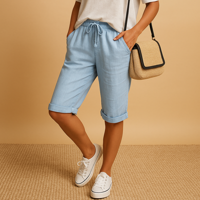 Pantaloni capri ariosi con elastico in vita per donna | Lotte