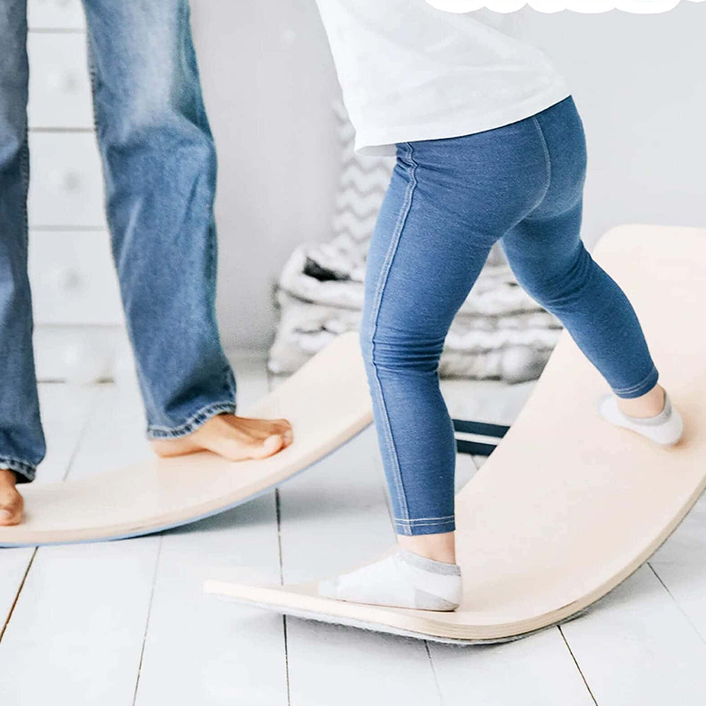 Tavola d'equilibrio, tavola d'equilibrio in legno naturale per bambini - Giocattolo aperto Montessori per il gioco creativo