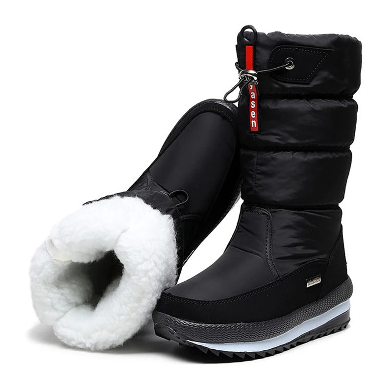 Botas de invierno gruesas y suaves para mujer.