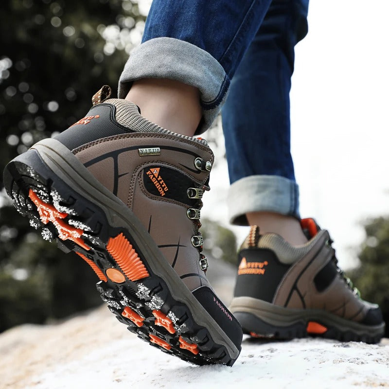 Zapatillas de cuero impermeables para hombre