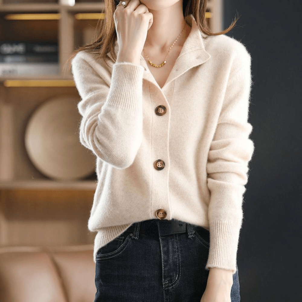 Darla Cardigan in cashmere da donna - Maglia morbida ed elegante dalla vestibilità confortevole