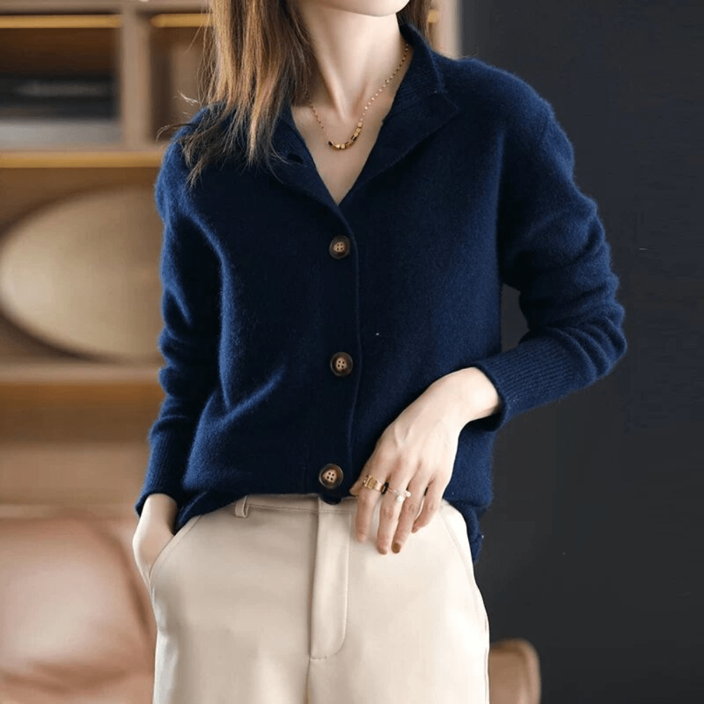 Darla Cardigan in cashmere da donna - Maglia morbida ed elegante dalla vestibilità confortevole