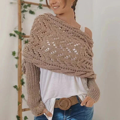 Acogedor bohemien -estilo femenino envolvente