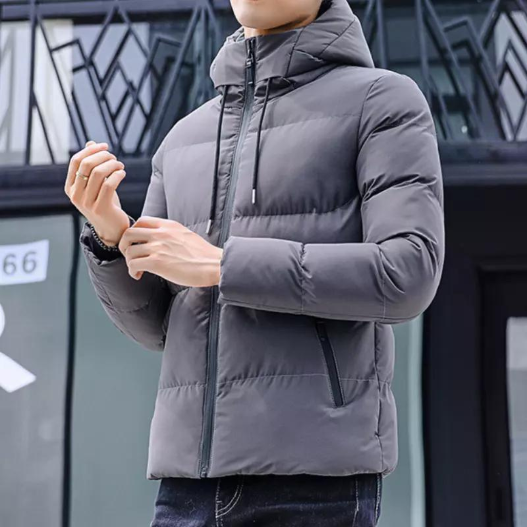 Chaqueta polar con capucha para hombre