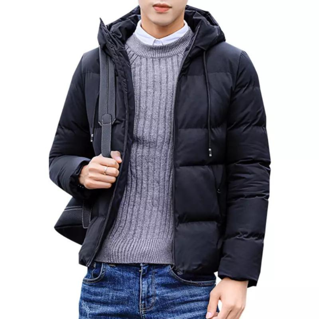 Chaqueta polar con capucha para hombre
