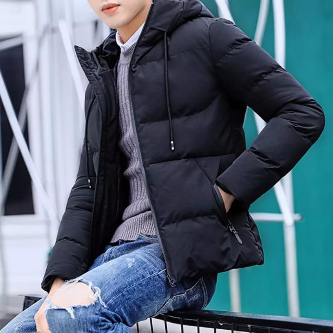 Chaqueta polar con capucha para hombre