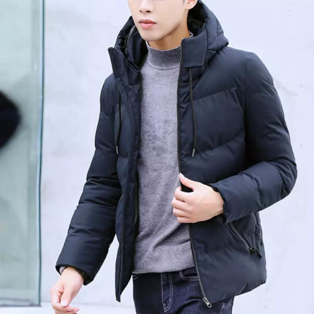 Chaqueta polar con capucha para hombre