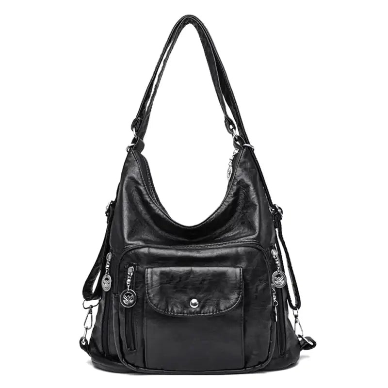 Odalis - sac à main en cuir avec plusieurs poches
