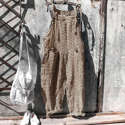 Tuta da donna a righe larghe e vintage ideale per l'estate