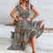 Robe longue bohème à manches courtes