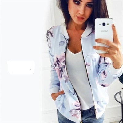 Bomber con motivo floreale