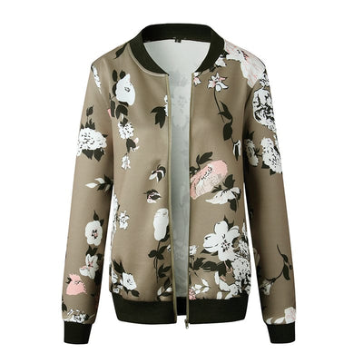 Bomber con motivo floreale