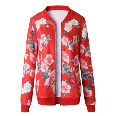 Bomber con motivo floreale