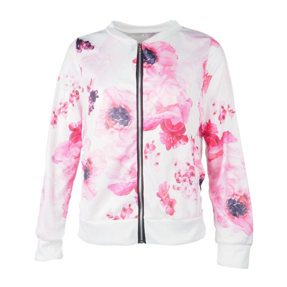Bomber con motivo floreale
