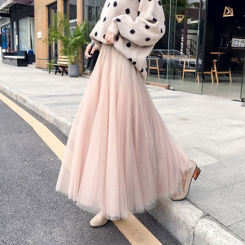 Gonna lunga in tulle