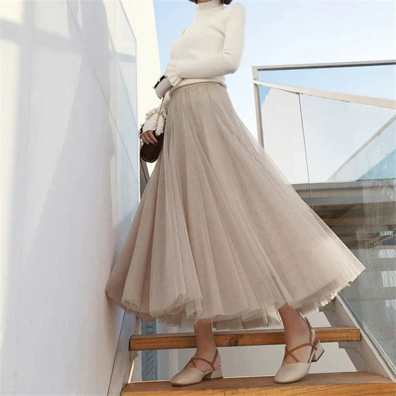 Gonna lunga in tulle