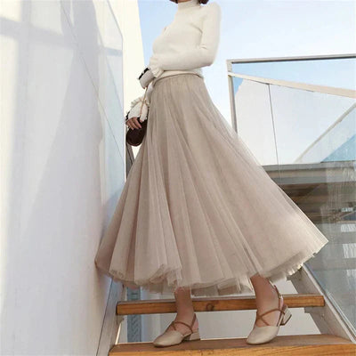 Gonna lunga in tulle