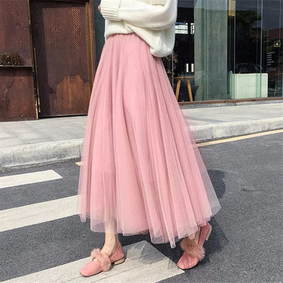 Gonna lunga in tulle