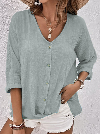 Sarah | Chemise boutonnée en lin léger