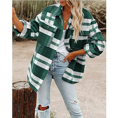 Elegante blusa de pintura mixta de algodón para primavera - mujer