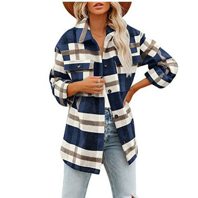 Elegante blusa de pintura mixta de algodón para primavera - mujer