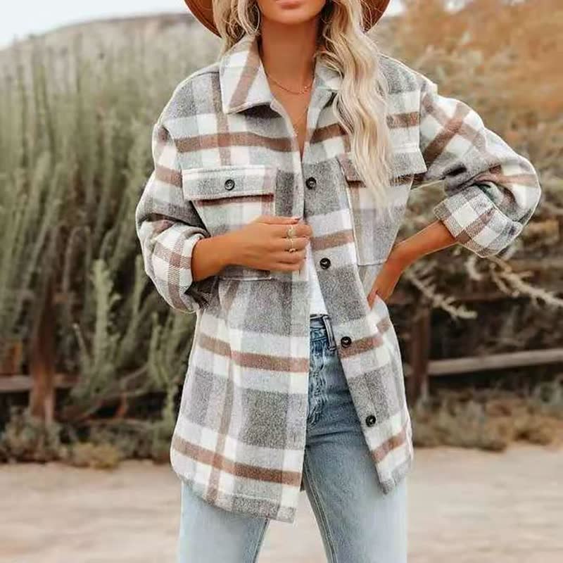 Elegante blusa de pintura mixta de algodón para primavera - mujer