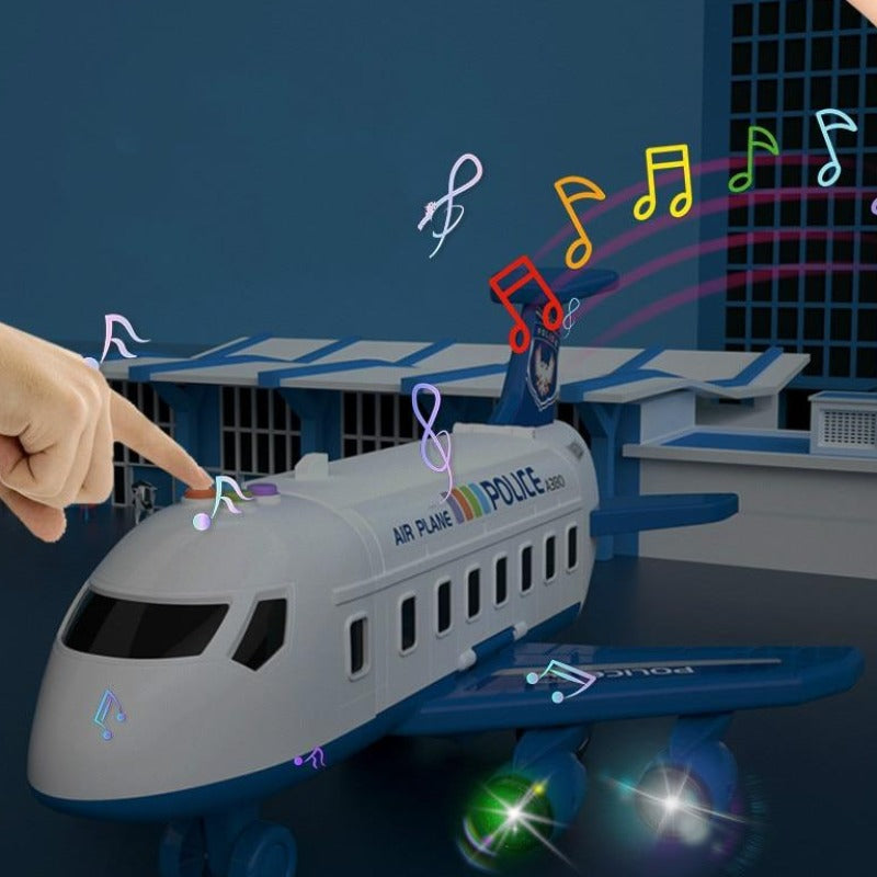 Gran juego de aviones con vehículos de construcción