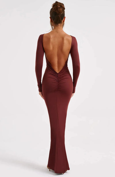 Robe longue avec coupe