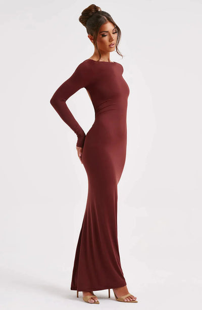 Robe longue avec coupe