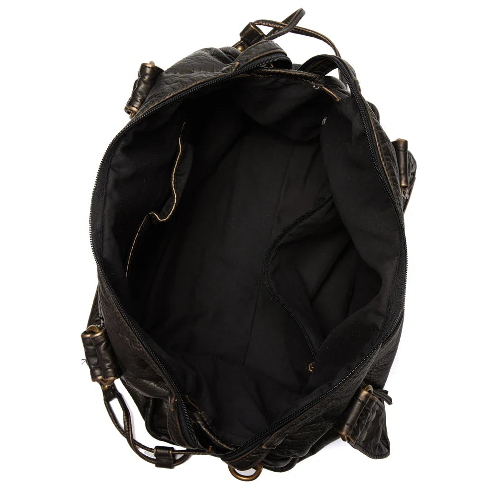 Raquel - Sac à main pour l'école avec bandoulière en cuir rigide