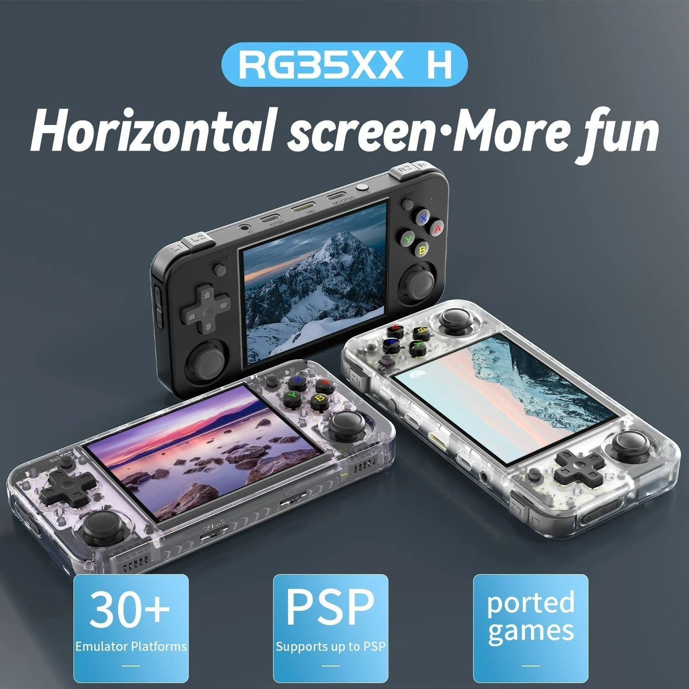 Console portable rétro - Écran IPS 3,5", système d'exploitation Linux