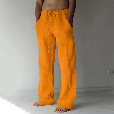 Pantalones anchos de lino para hombre