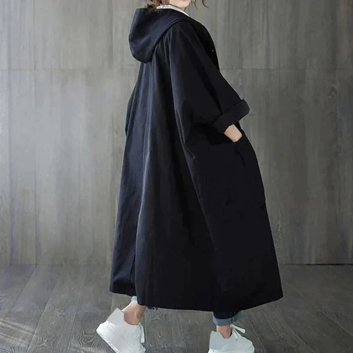 Trench classico oversize da donna con cintura