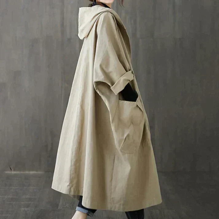 Trench classico oversize da donna con cintura