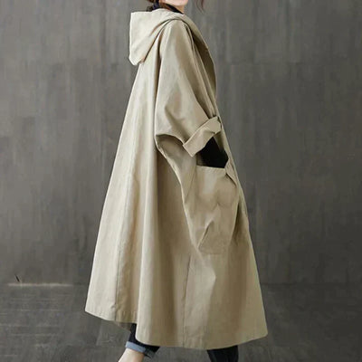 Trench classico oversize da donna con cintura